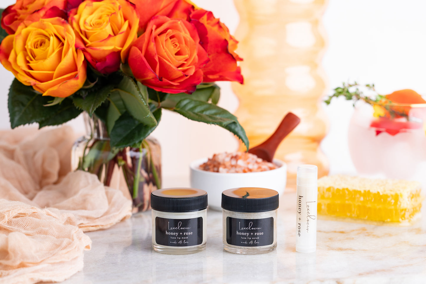 Honey + Rose Lip Balm