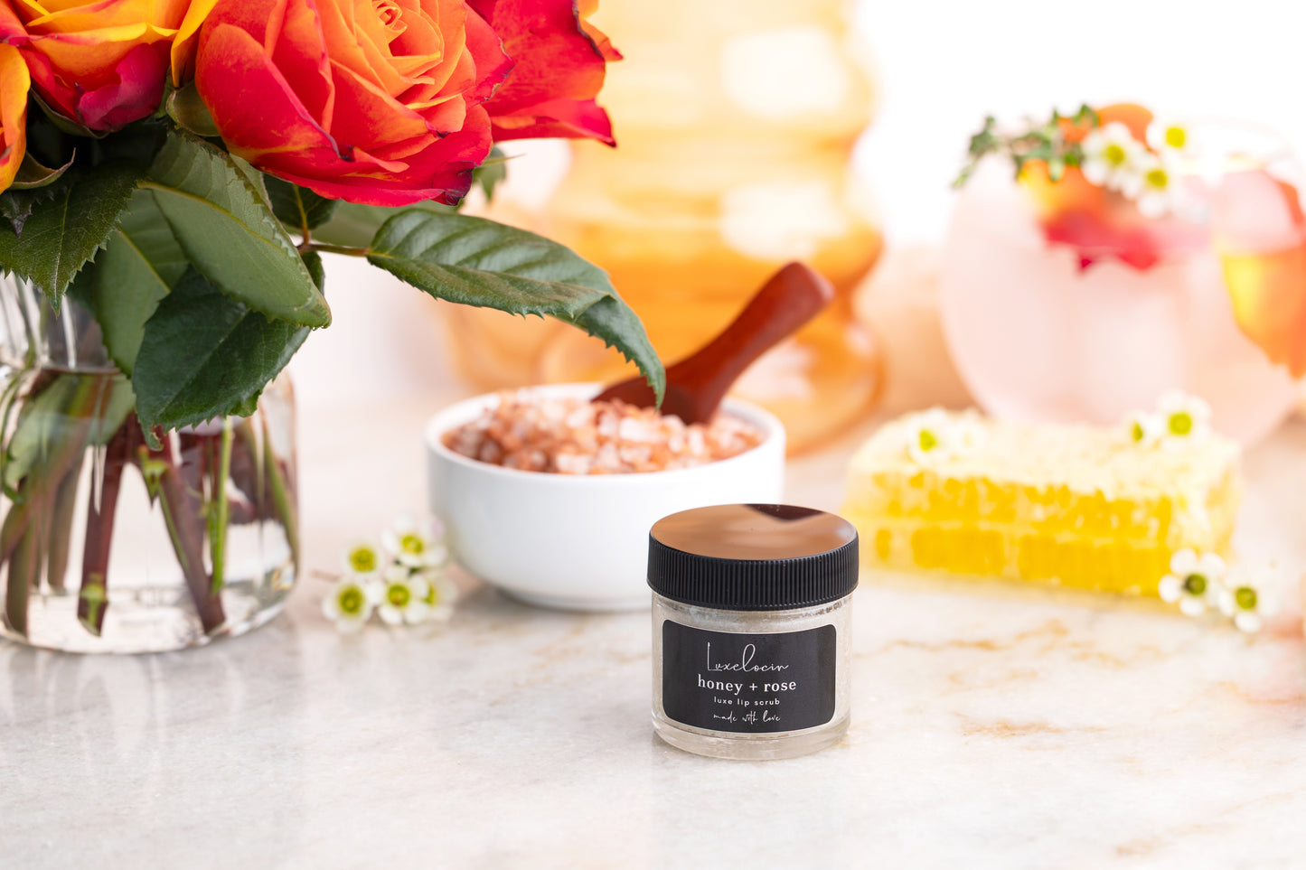 Honey + Rose Lip Scrub