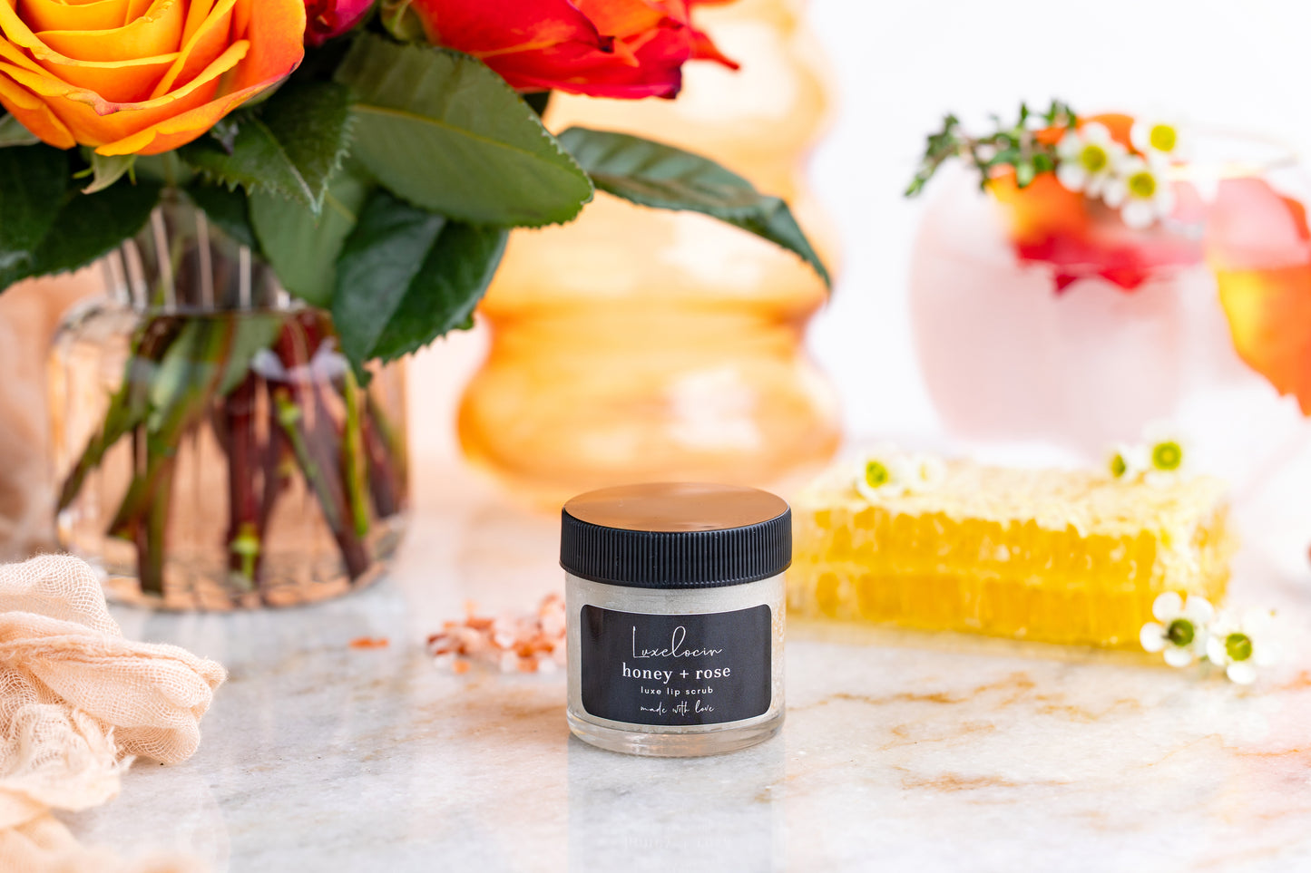 Honey + Rose Lip Scrub