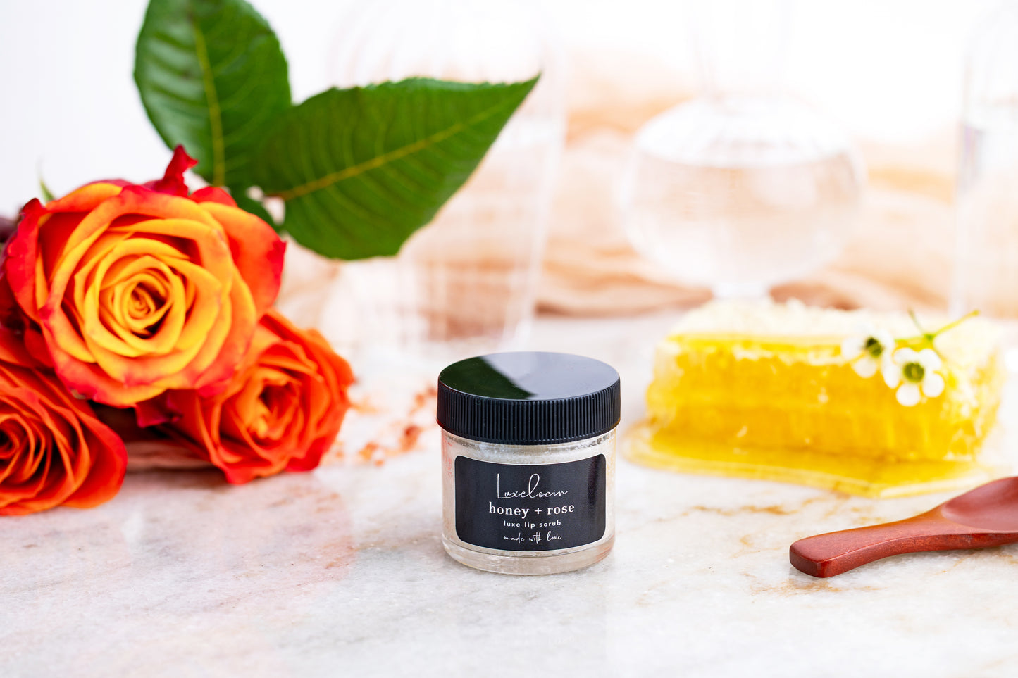Honey + Rose Lip Scrub