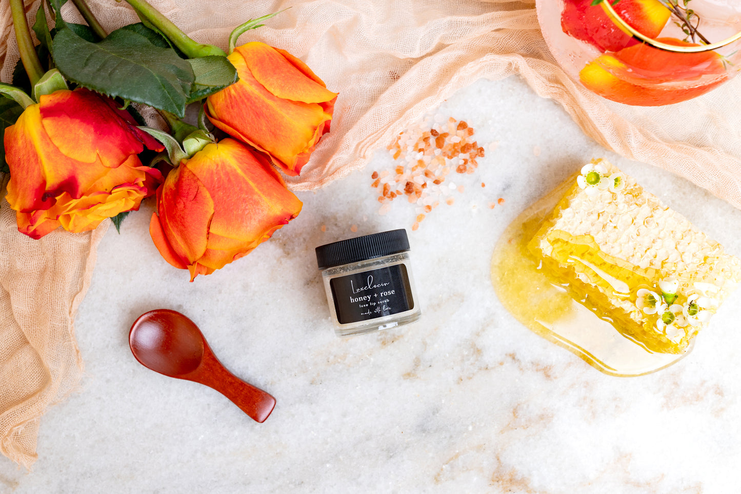 Honey + Rose Lip Scrub