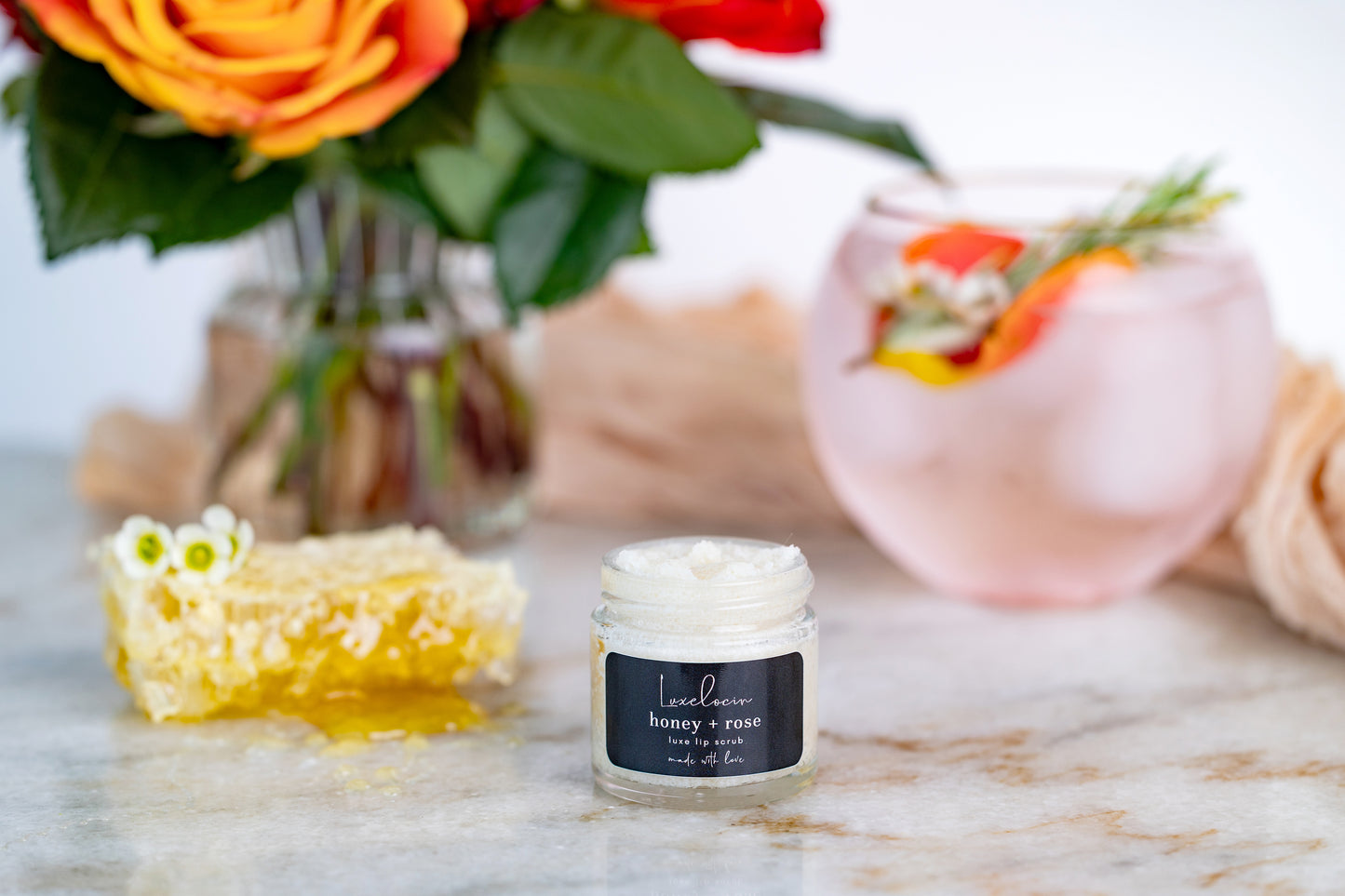 Honey + Rose Lip Scrub