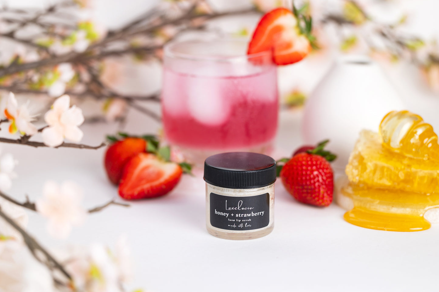 Honey + Strawberry Lip Scrub
