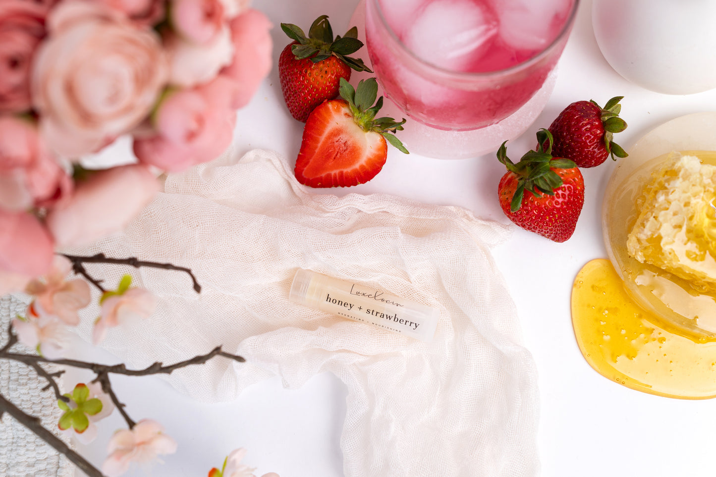 Honey + Strawberry Lip Balm