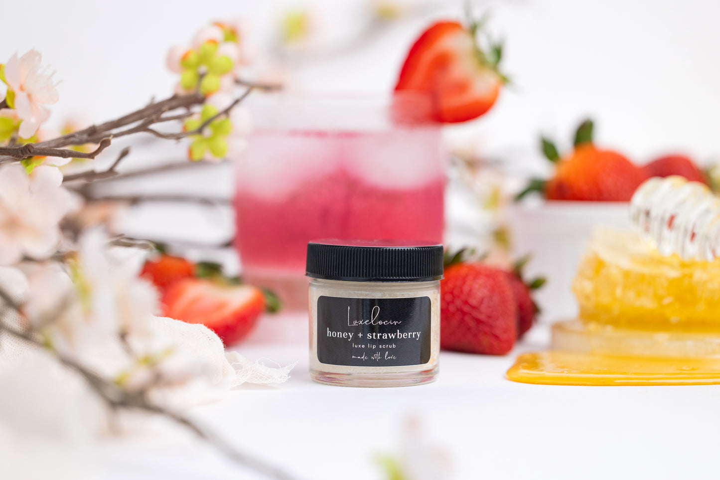 Honey + Strawberry Lip Scrub